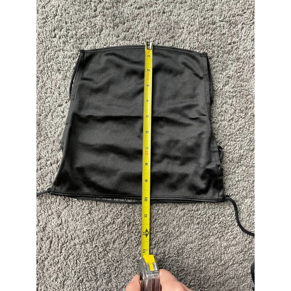 Motel Ozca black strappy open back satin crop top, XS - Picture 5 of 11